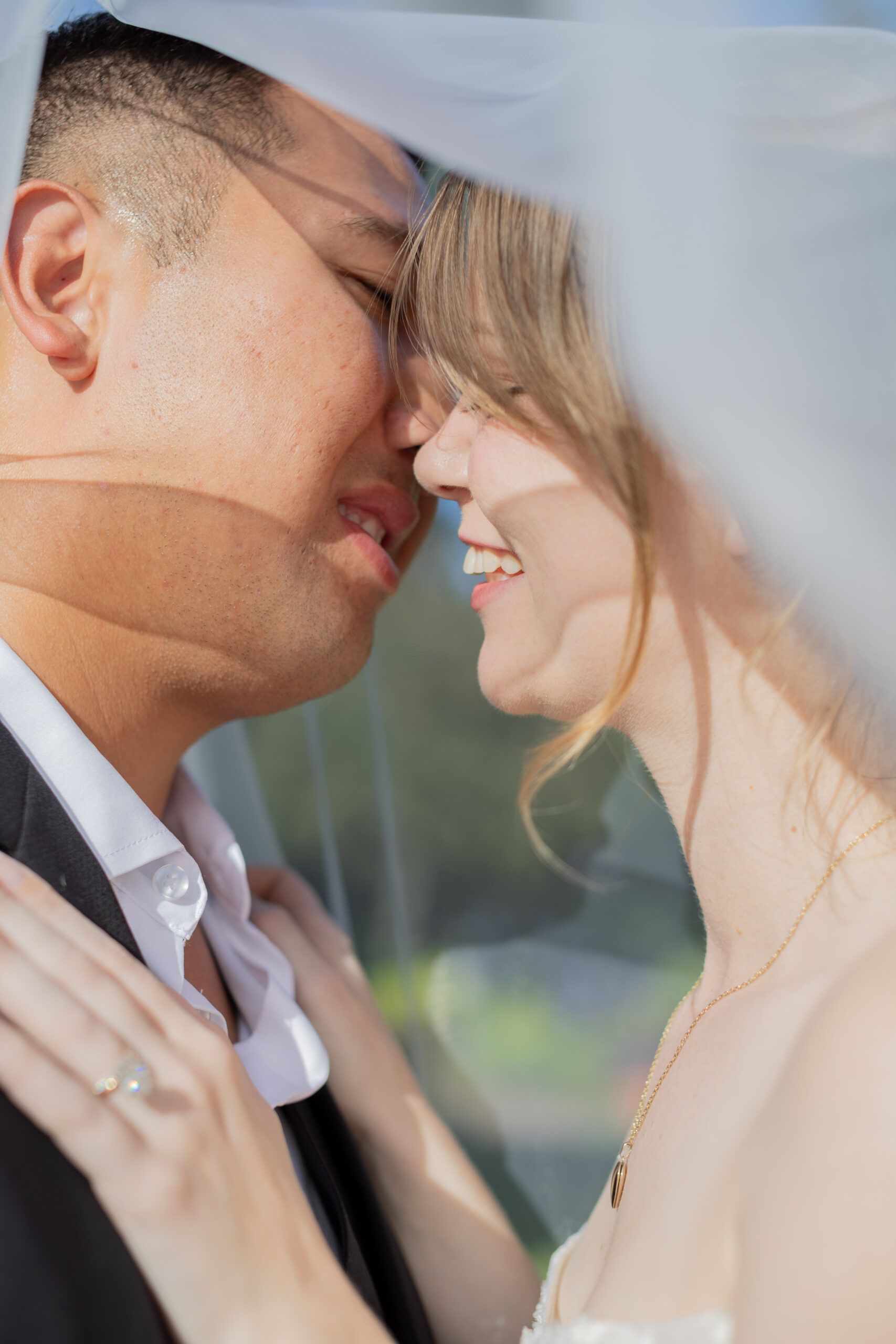 bride-and-groom-almost-kissing