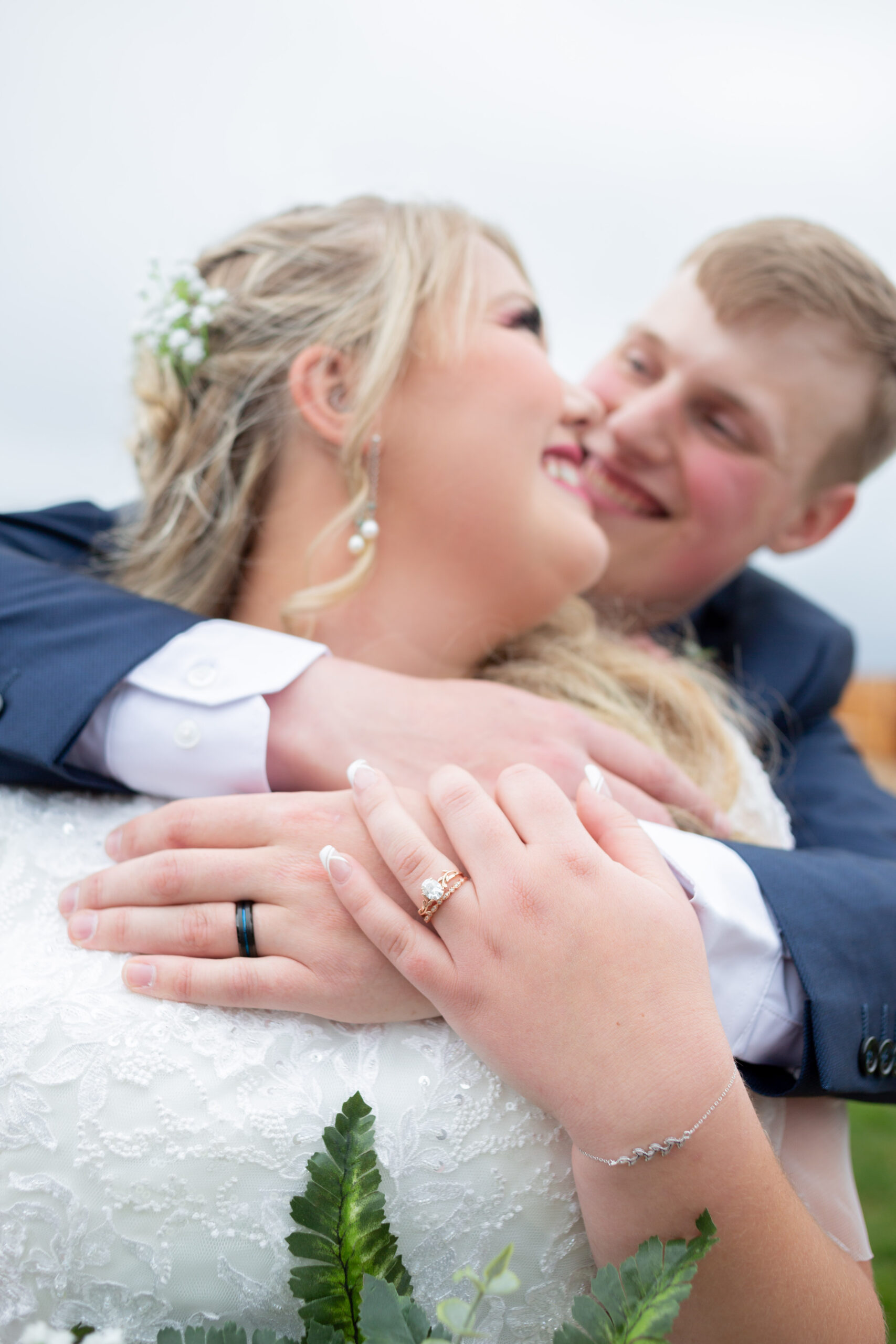 bride and groom ring details - simple rigby idaho wedding